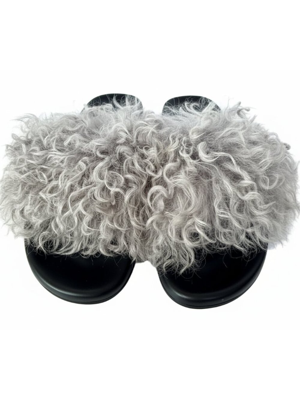 UGG Australia Gray Shearling Slide Slippers Size 9